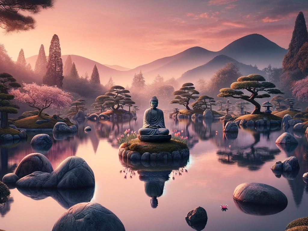 Un-paisaje-pacifico-y-espiritual-que-refleja-la-esencia-del-budismo.
