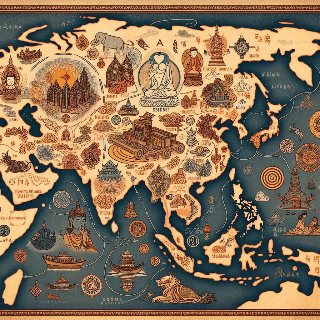 mapa antiguo budista